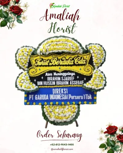 Papan Bunga Duka di Srondol Kulon